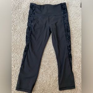 Lululemon lace and velvet crops